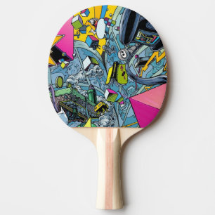 Very Cool Video Game Graffiti Ping Pong Paddle