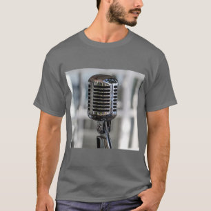 Very Cool Vintage Retro Style Microphone T-Shirt