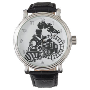 Very Cool Vintage Steam Engine Train Locomotive Watch