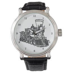Very Cool Vintage Train Wrist Watch