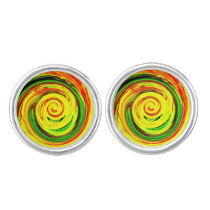 Very Cool Yellow Tornado Cufflinks