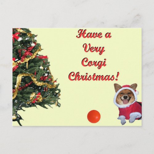 Very Corgi Christmas_Mercy Yellow Postcard