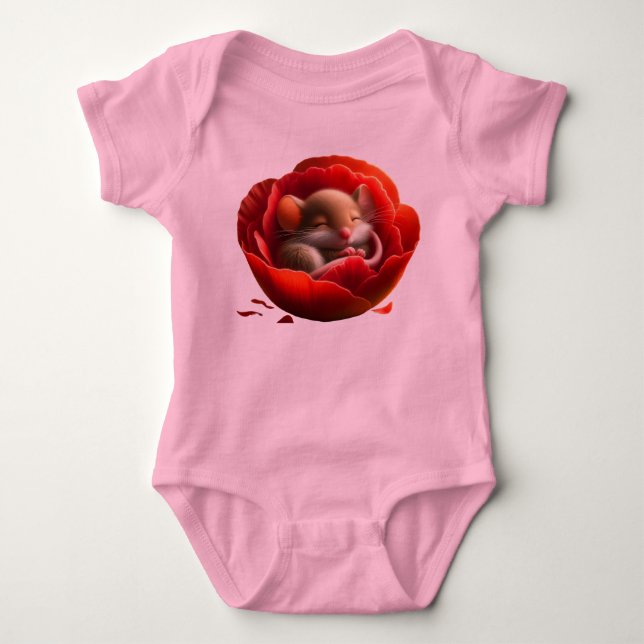 Very Cute Baby Mouse Sleeping Bodysuit (Front)