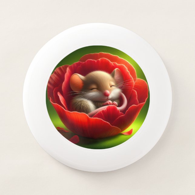 Very Cute Baby Mouse Sleeping Wham-O Frisbee (Front)