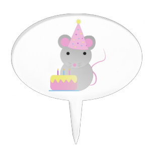 Very Cute Birthday Party Mouse Cake Topper