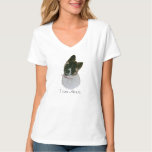 Very Cute Black And White Japanese Akita Puppy T-shirt at Zazzle