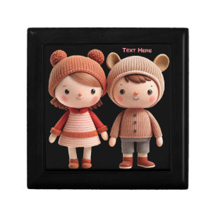 Very Cute Boy and Girl image Text Here Lovely Nice Gift Box