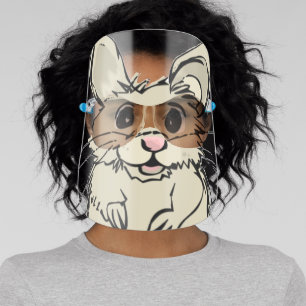 Very Cute cartoon hamster Face Shield