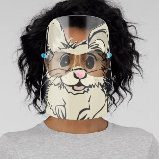 Very Cute cartoon hamster Face Shield