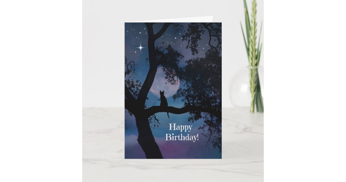 Very Cute Cat Birthday Card Wishes Come True Card Zazzle Com