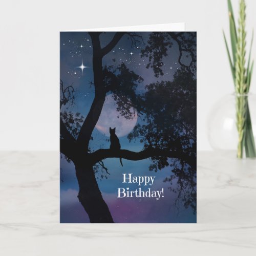 Very Cute Cat Birthday Card Wishes come True Card