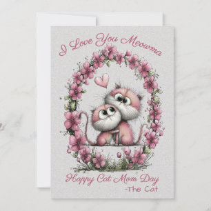 Very Cute Cats Cat Mom Greeting Card