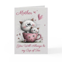 Very Cute Cats in a Teacup Greeting Card