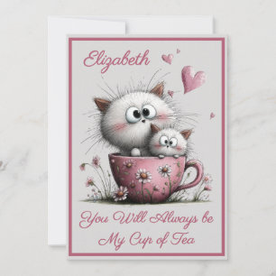 Very Cute Cats Valentines Day Greeting Card