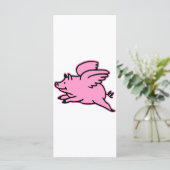 Very Cute Flying Pink Pig (Standing Front)