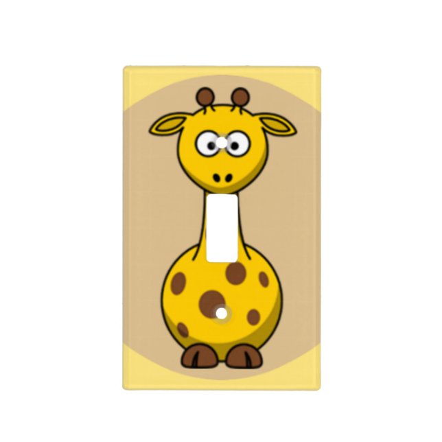 Very Cute Giraffe Light Switch Cover (Front)
