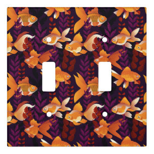 Very Cute Goldfish Double Switch Plate