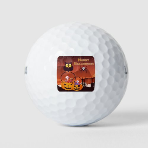 Very Cute Happy Halloween Design Golf Balls