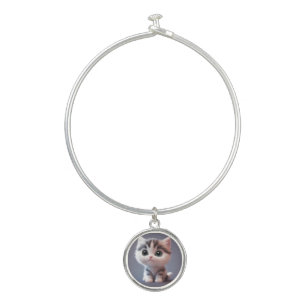 Very cute kitten bangle bracelet