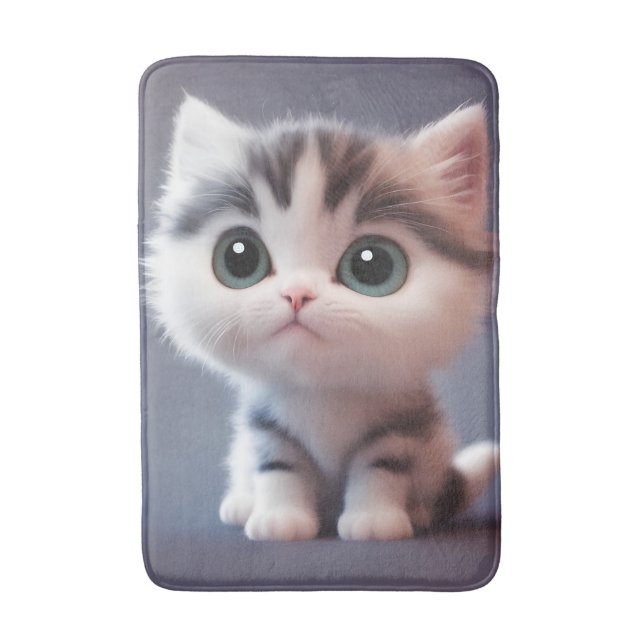Very cute kitten bath mat (Front Vertical)