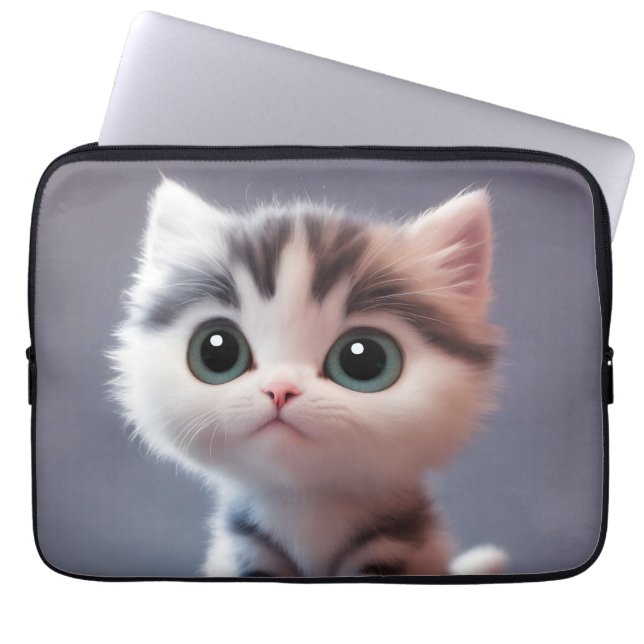 Very cute kitten laptop sleeve (Front)