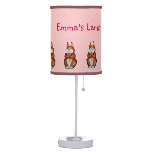 very cute smiling brown Bunny Table Lamp