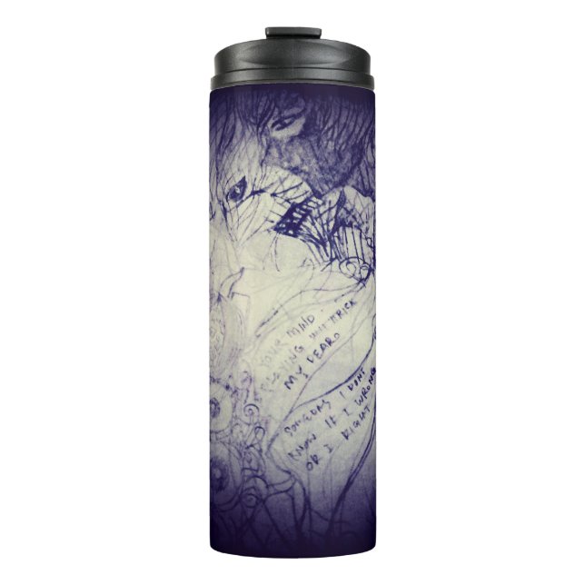 Very dark creature follows me thermal tumbler (Front)