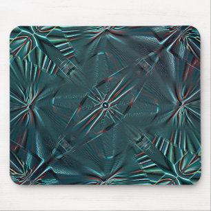 Very dark cyan abstract shapes in dotted texture   mouse pad
