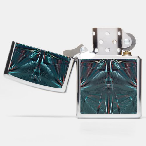 Very dark cyan abstract shapes in dotted texture   zippo lighter