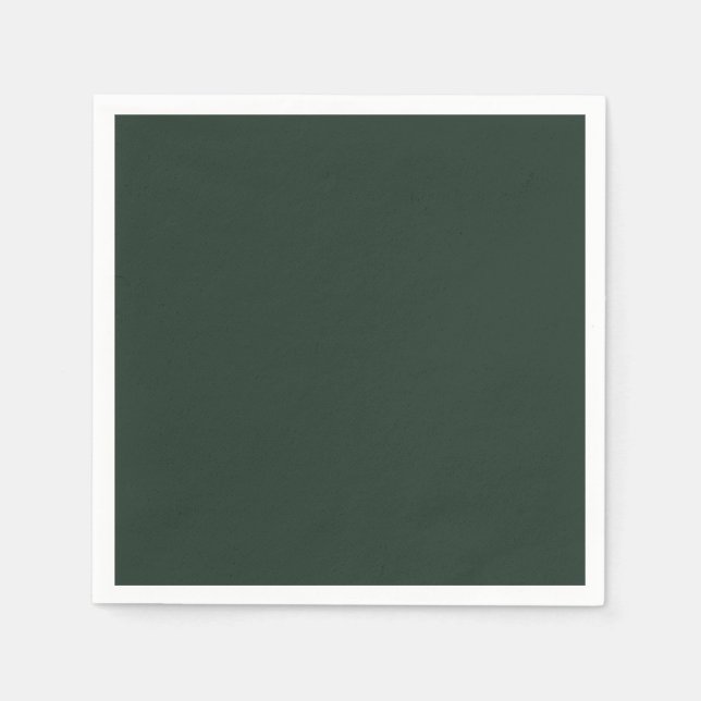 Very Dark Forest Green - Paper Napkins (Front)
