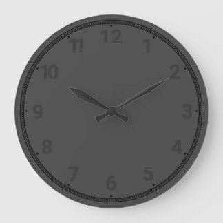 Very dark gray large clock