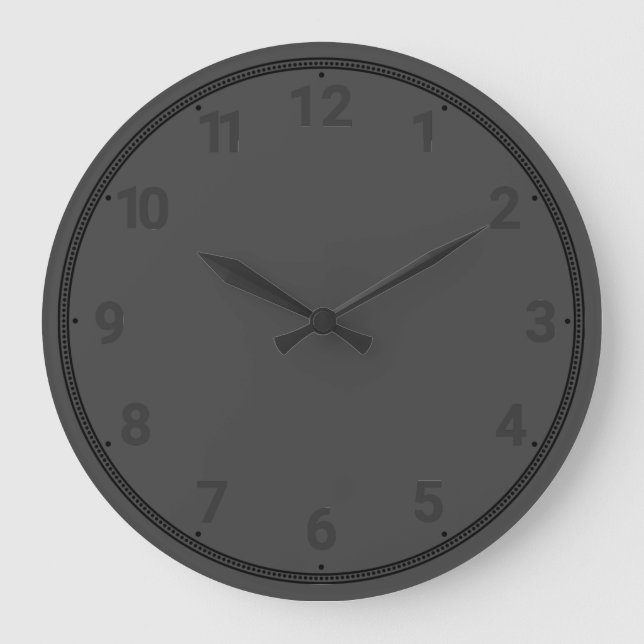 Very dark gray large clock (Front)