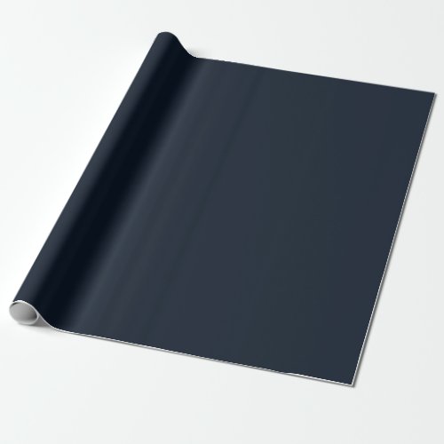 Very Dark Navy Mate Wrapping Paper 