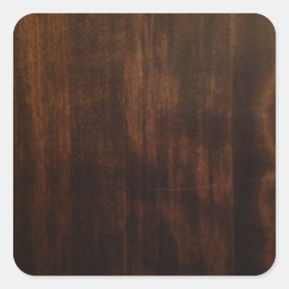 Very Dark Wood Grain Square Sticker