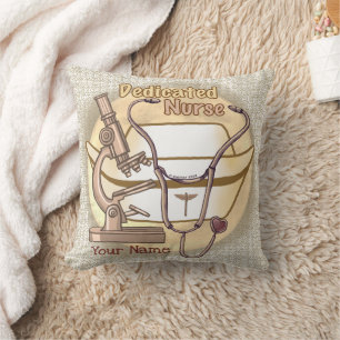 Very dedicated nurse throw pillow