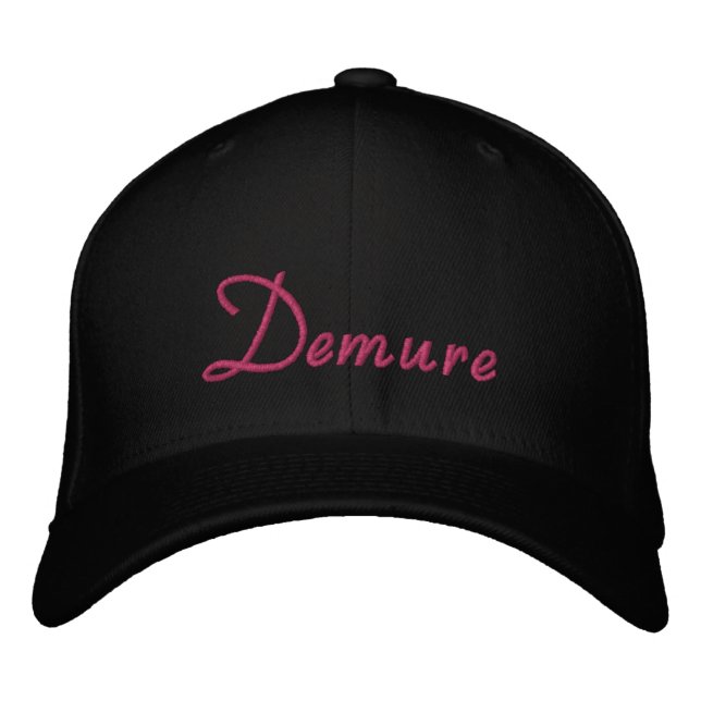 Very Demure Customizable Embroidered Baseball Cap (Front)