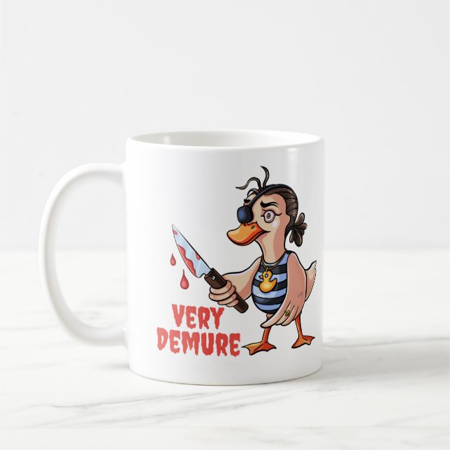 Very Demure Duck Lady Pirate Coffee Mug (Left)