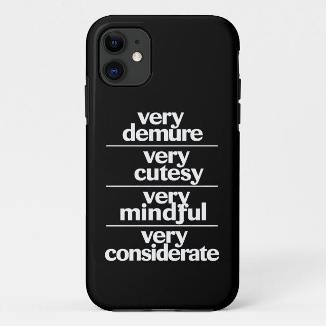 Very Demure Very Cutesy Very Considerate Demure Case-Mate iPhone Case (Back)