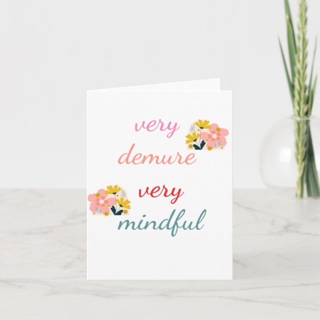 very Demure, very demure very mindful  Holiday Card (Front)