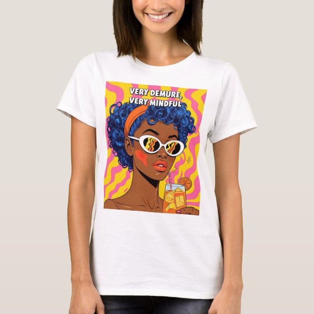 Very demure, Very mindful Color-Pop tee (Front)