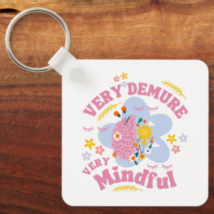 VERY DEMURE VERY MINDFUL Floral Well-Being Keychain