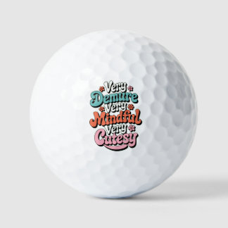 Very Demure Very Mindful Very Cutesy Vibrant Girly Golf Balls