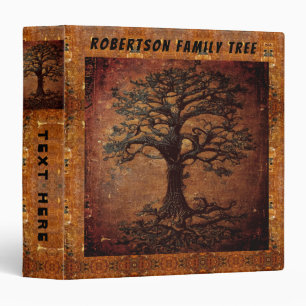 Very Distressed Antique Leather Look 3 Ring Binder