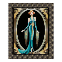 Very Elegant Art Deco Lady.
