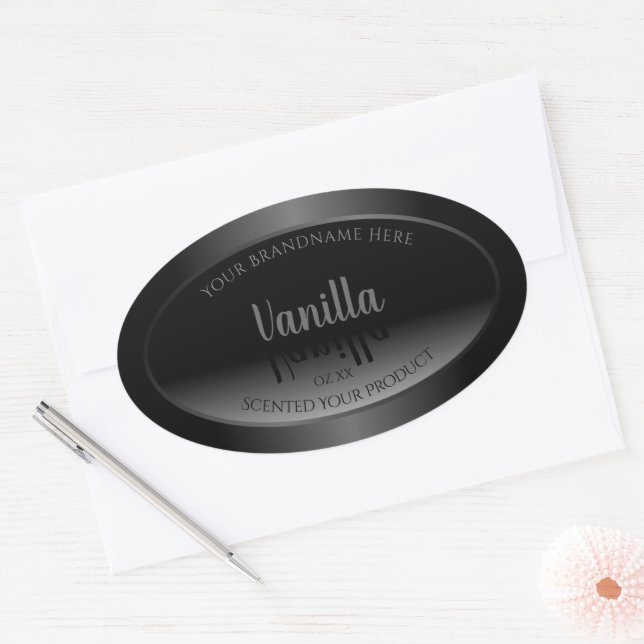 Very Elegant Black and White Ombre Product Labels (Envelope)