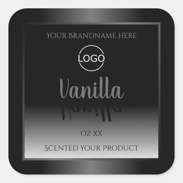 Very Elegant Black and White Product Labels Logo (Front)