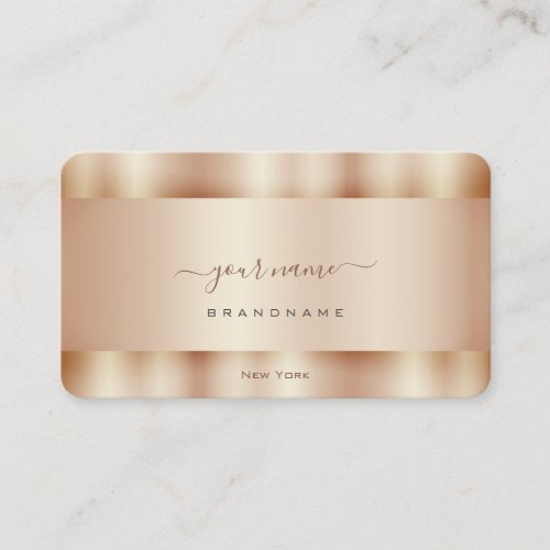 Very Elegant Rose Gold Colored Effect Professional Business Card