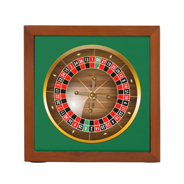 Very Fun Amer Roulette Wheel Image Desk Organizer (Front)