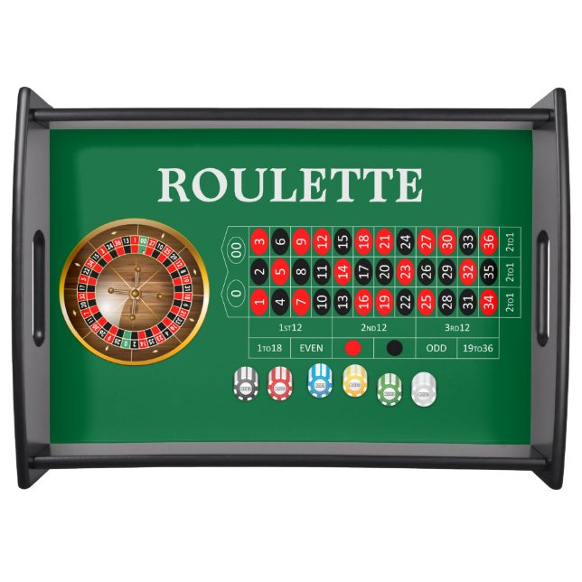 Very Fun American Roulette Table Serving Tray (Front)