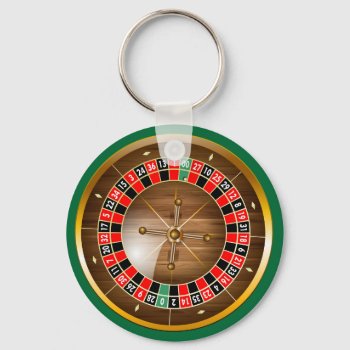 Very Fun American Roulette Wheel Key Chain by ICBIMProducts at Zazzle